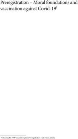 Preregistration - Moral foundations and vaccination against Covid-191