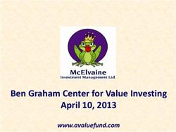 Ben Graham Center for Value Investing April 10, 2013 - www.avaluefund.com