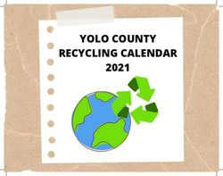 YOLO COUNTY RECYCLING CALENDAR 2021