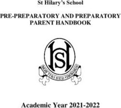Academic Year 2021-2022 - PRE-PREPARATORY AND PREPARATORY PARENT HANDBOOK St Hilary's School - St Hilary's School