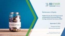 SEPTEMBER 9, 2021 MAINTENANCE OF EQUITY: FIDWIG HOSTS THE US DEPARTMENT OF EDUCATION'S IAN ROSENBLUM, ACTING ASSISTANT SECRETARY, OESE - EDUNOMICS LAB