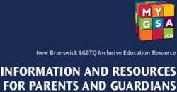 INFORMATION AND RESOURCES FOR PARENTS AND GUARDIANS - NEW BRUNSWICK LGBTQ INCLUSIVE EDUCATION RESOURCE