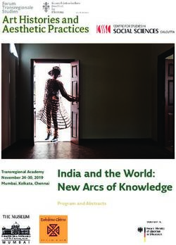 India and the World: New Arcs of Knowledge - Program and Abstracts Transregional Academy November 24-30, 2019 Mumbai, Kolkata, Chennai - Forum ...