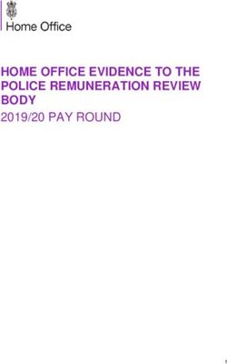 HOME OFFICE EVIDENCE TO THE POLICE REMUNERATION REVIEW BODY 2019/20 PAY ROUND