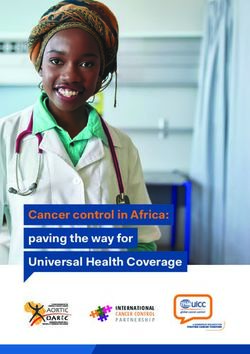 Cancer control in Africa: paving the way for Universal Health Coverage - INTERNATIONAL CANCER CONTROL