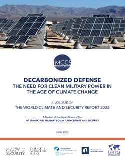 DECARBONIZED DEFENSE THE AGE OF CLIMATE CHANGE - THE NEED FOR CLEAN MILITARY POWER IN - International Military Council on ...