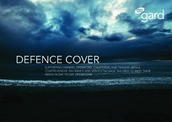 DEFENCE COVER SUPPORTING OWNERS, OPERATORS, CHARTERERS AND TRADERS WITH A COMPREHENSIVE INSURANCE AND SERVICE PACKAGE TAILORED TO MEET THEIR NEEDS ...