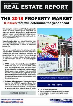 THE 2018 PROPERTY MARKET - REAL ESTATE REPORTISSUE 122 - Harris Partners