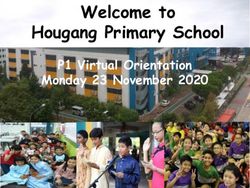 Welcome to Hougang Primary School - P1 Virtual Orientation Monday 23 November 2020