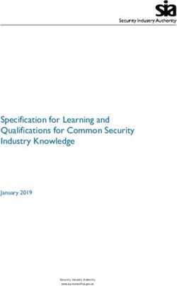 Specification for Learning and Qualifications for Common Security Industry Knowledge - January 2019 - Snap Surveys