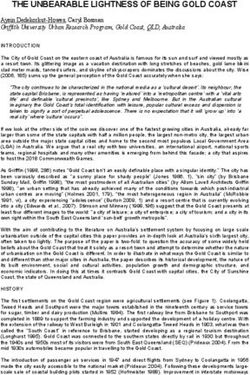 THE UNBEARABLE LIGHTNESS OF BEING GOLD COAST