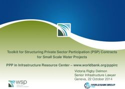 DRAFT - Toolkit for Structuring Private Sector Participation (PSP) Contracts for Small Scale Water Projects PPP in Infrastructure Resource Center ...