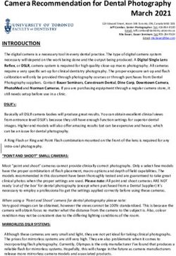 Camera Recommendation for Dental Photography March 2021