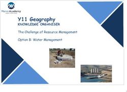 Y11 Geography KNOWLEDGE ORGANISER - The Challenge of Resource Management Option B: Water Management