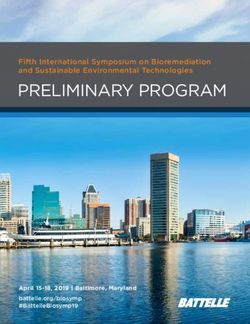 PRELIMINARY PROGRAM Fifth International Symposium on Bioremediation and Sustainable Environmental Technologies - Battelle