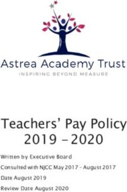 Teachers' Pay Policy 2019 2020 - Written by Executive Board Consulted with NJCC May 2017 - August 2017 Date August 2019 Review Date August 2020 ...