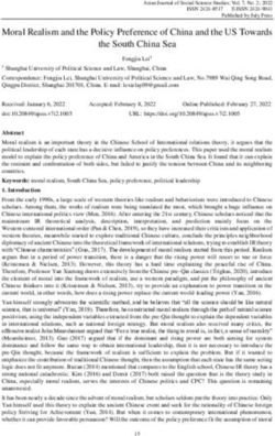 Moral Realism and the Policy Preference of China and the US Towards the South China Sea