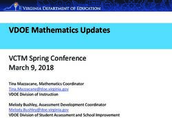 VDOE Mathematics Updates - VCTM Spring Conference March 9, 2018