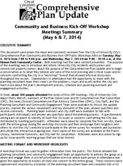 Community and Business Kick-Off Workshop Meetings Summary (May 6 & 7, 2014)