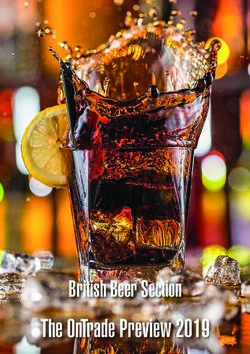THE ONTRADE PREVIEW 2019 - BRITISH BEER SECTION
