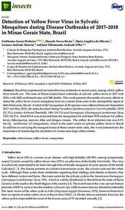 Detection of Yellow Fever Virus in Sylvatic Mosquitoes during Disease Outbreaks of 2017-2018 in Minas Gerais State, Brazil - MDPI