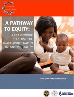 A PATHWAY TO EQUITY: A FRAMEWORK TO CLOSE THE BLACK-WHITE GAP IN INFANT MORTALITY - Los Angeles County Department of Public Health
