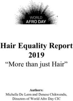 Hair Equality Report "More than just Hair" 2019 - World Afro Day