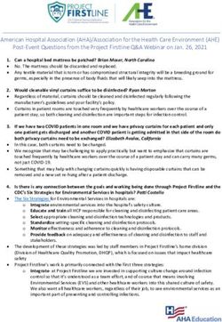 American Hospital Association (AHA)/Association for the Health Care Environment (AHE) Post-Event Questions from the Project Firstline Q&A Webinar ...