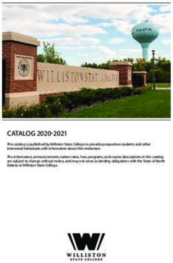 CATALOG 2020-2021 - Williston State College