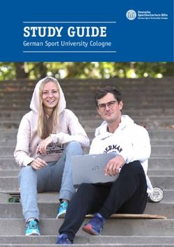 STUDY GUIDE German Sport University Cologne - Deutsche Sporthochschule Köln
