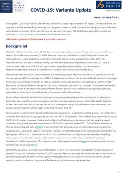 COVID-19: Variants Update - Ministry of Health