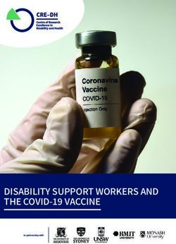 DISABILITY SUPPORT WORKERS AND THE COVID-19 VACCINE