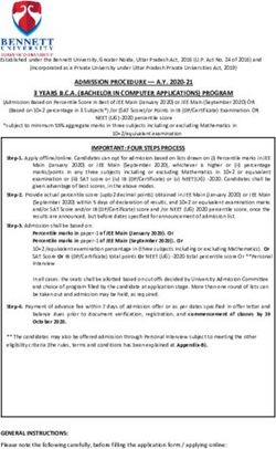 ADMISSION PROCEDURE - A.Y. 2020-21 3 YEARS B.C.A. (BACHELOR IN COMPUTER APPLICATIONS) PROGRAM - Bennett ...