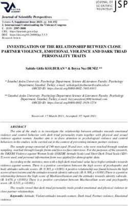 INVESTIGATION OF THE RELATIONSHIP BETWEEN CLOSE PARTNER VIOLENCE, EMOTIONAL VIOLENCE AND DARK TRIAD PERSONALITY TRAITS
