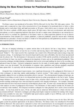 Using the Xbox Kinect Sensor for Positional Data Acquisition