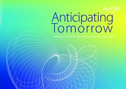 Anticipating Tomorrow - Shaping the future of the Irish food and drink market towards 2020 - Bord Bia