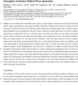 Energetics of Surface Melt in West Antarctica - Brookhaven National ...