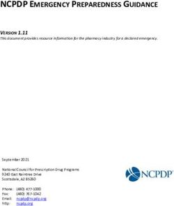 NCPDP EMERGENCY PREPAREDNESS GUIDANCE