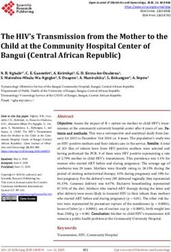 The HIV's Transmission from the Mother to the Child at the Community Hospital Center of Bangui (Central African Republic) - Scientific Research ...