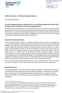 Public Policy Letter - SEC Climate Change Disclosures Dear SEC Chair Gensler, Re: EOS at Federated Hermes' response to the U.S. Securities ...