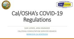 Cal/OSHA's COVID-19 Regulations - DAN LEINER, AREA MANAGER CAL/OSHA CONSULTATION SERVICES BRANCH WWW.DIR.CA.GOV/DOSH - Pacific Coast Safety Fest