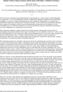 Britian's Self-Governing Territories and the Status of Bermuda: A Model for Chechnya?