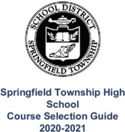 Springfield Township High School Course Selection Guide 2020-2021 - School District of Springfield ...