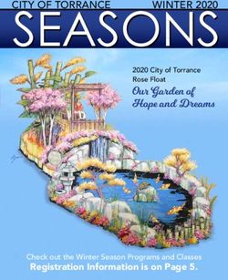 SEASONS Our Garden of Hope and Dreams - WINTER 2020 - City of Torrance