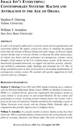 IMAGE ISN'T EVERYTHING: CONTEMPORARY SYSTEMIC RACISM AND ANTIRACISM IN THE AGE OF OBAMA