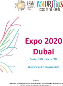 Dubai Expo 2020 SPONSORSHIP OPPORTUNITIES - October 2021 - March 2022