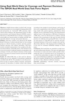 Using Real-World Data for Coverage and Payment Decisions: The ISPOR Real-World Data Task Force Report