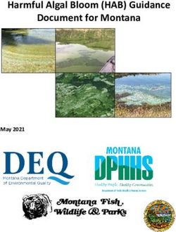 Harmful Algal Bloom (HAB) Guidance Document for Montana - May 2021