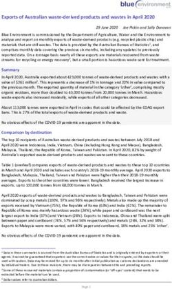 Exports of Australian waste-derived products and wastes in April 2020 - Environment.gov.au