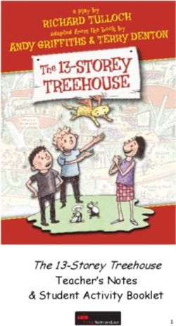 The 13-Storey Treehouse Teacher's Notes & Student Activity Booklet